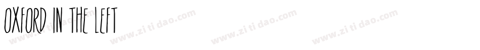 Oxford In The Left字体转换
